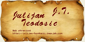 Julijan Teodosić vizit kartica